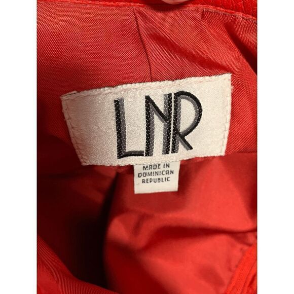 LNR Women's Knee Length Leather A-Line Skirt Red Size 6 - Picture 8 of 11